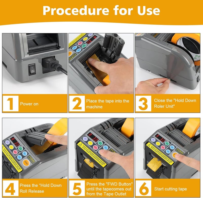 YUZSU Upgraded Ribbon Cutting Machine, Automatic Tape Dispenser, 6-60 mm Width, 5-999 mm Length, Ideal for Business & Home - Image 5